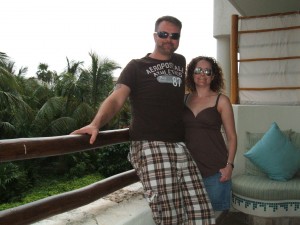 Me and Brad on our balcony