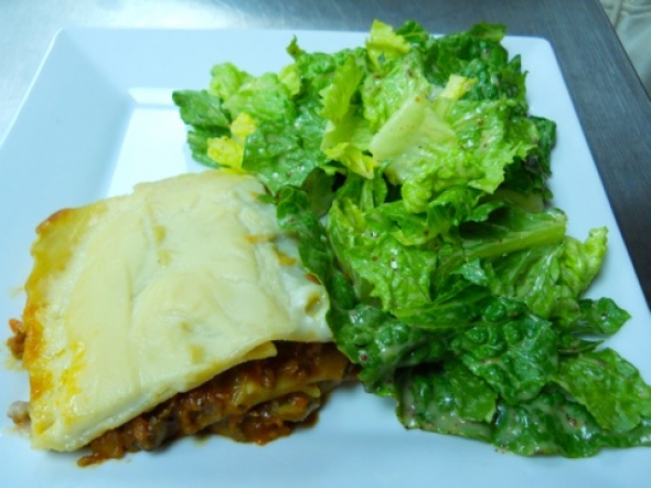 What’s For Dinner? Lasagna & Caesar Salad