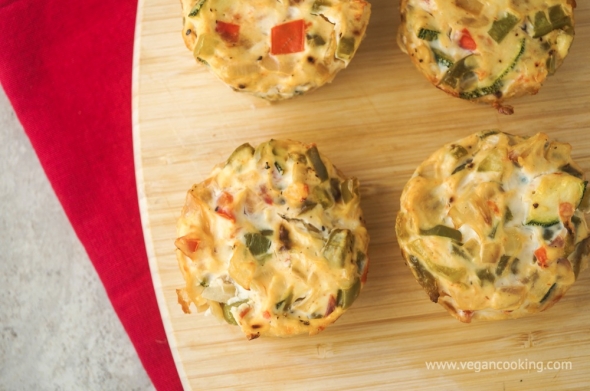 Vegan Quiche Cupcakes