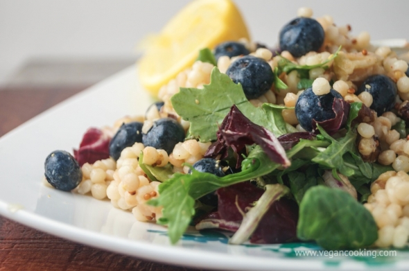 Israeli Couscous, Blueberry, and Walnut Salad