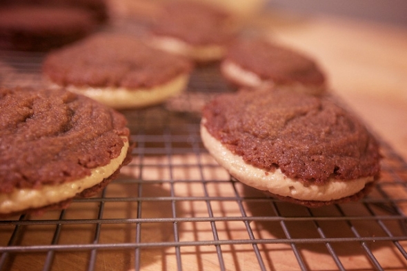 Luscious Molassas Sandwich Cookies (Oh Yes, They’re Vegan!)