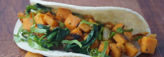 Sweet Potato Spinach Tacos